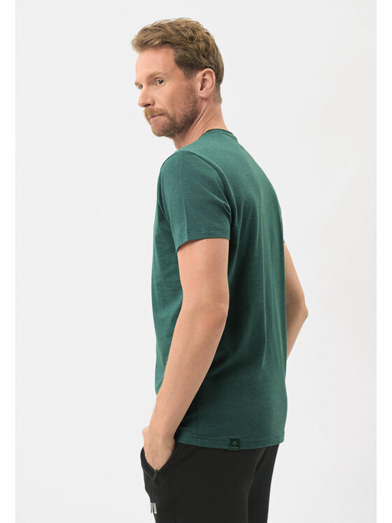 Volcano Volcano T-Shirt T-ENDE Zielony Regular Fit