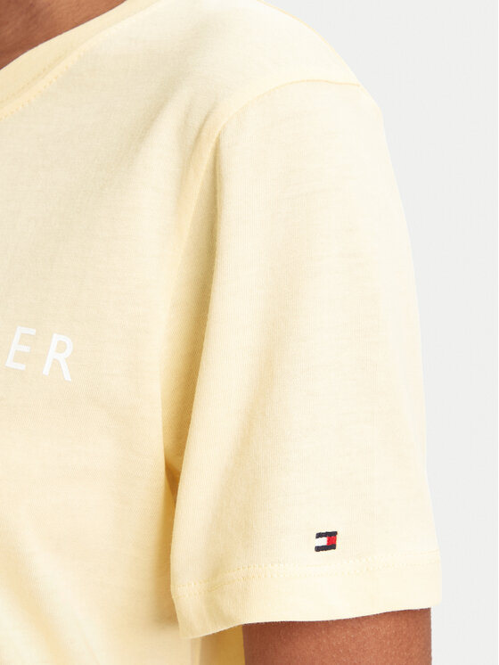 Tommy Hilfiger Tommy Hilfiger Tricou WW0WW40276 Galben Regular Fit