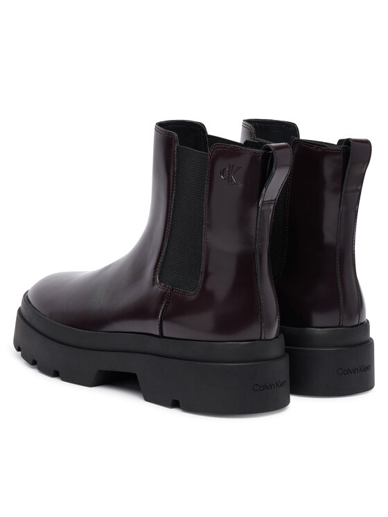Calvin Klein Calvin Klein Štibletai Lugged Chelsea Boot Matt Lth HM0HM02445 Tamsiai ruda