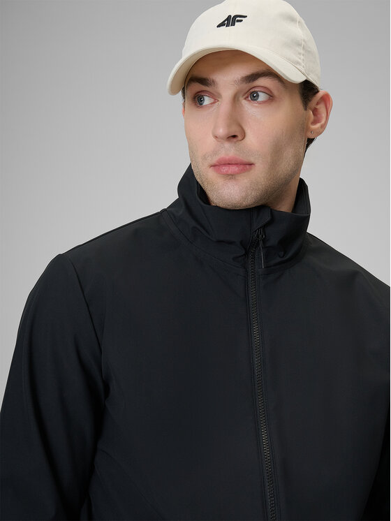 4F 4F Kurtka przejściowa MIDSHOP TEXTILE Czarny Regular Fit