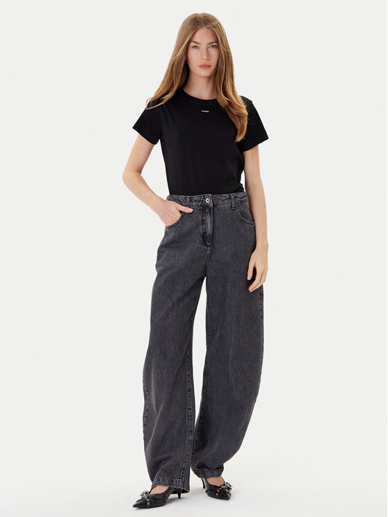 PINKO PINKO T-Shirt Basico 100373 A2RE Czarny Regular Fit