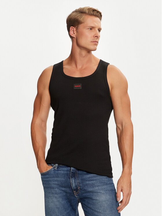 HUGO Hugo Tank top Edge 50515657 Černá Regular Fit