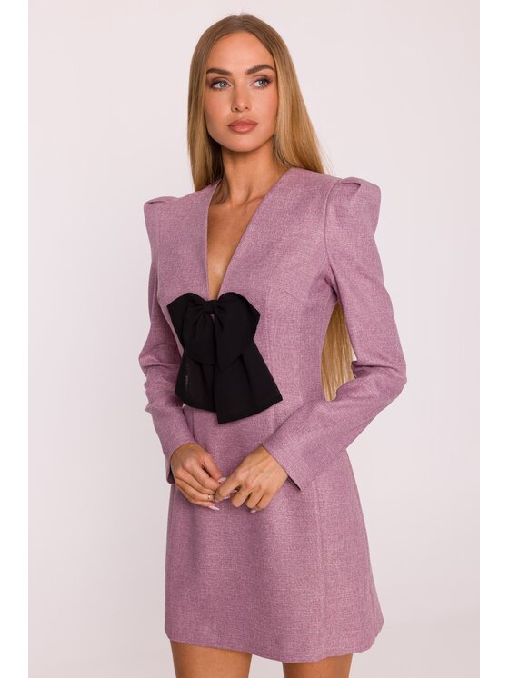 Made of Emotion Made of Emotion Sukienka wieczorowa M869 Brązowy Modern Slim Fit