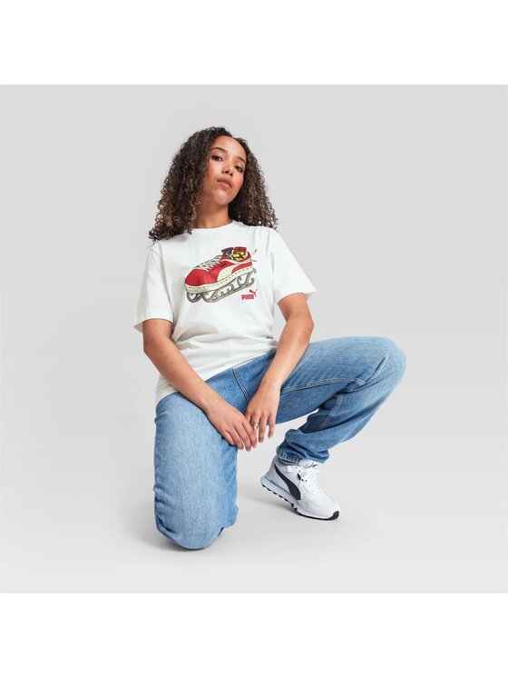 Puma Puma T-Shirt 675350 Biały Regular Fit