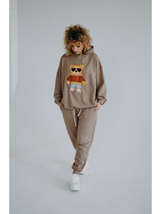 Bejbi Story Bejbi Story Bluza Bluza oversize Barry Teddy Brązowy Oversize