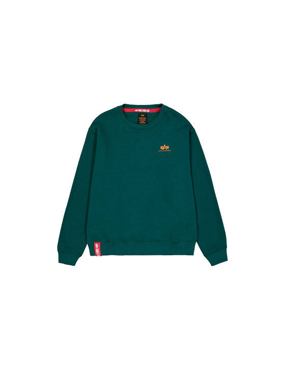 Alpha Industries Alpha Industries Bluza Basic Small Logo Sweatshirt Zielony Regular Fit