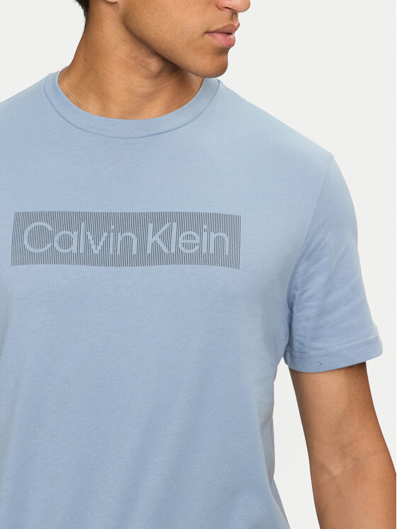 Calvin Klein Calvin Klein T-shirt Striped Logo K10K113590 Plava Regular Fit