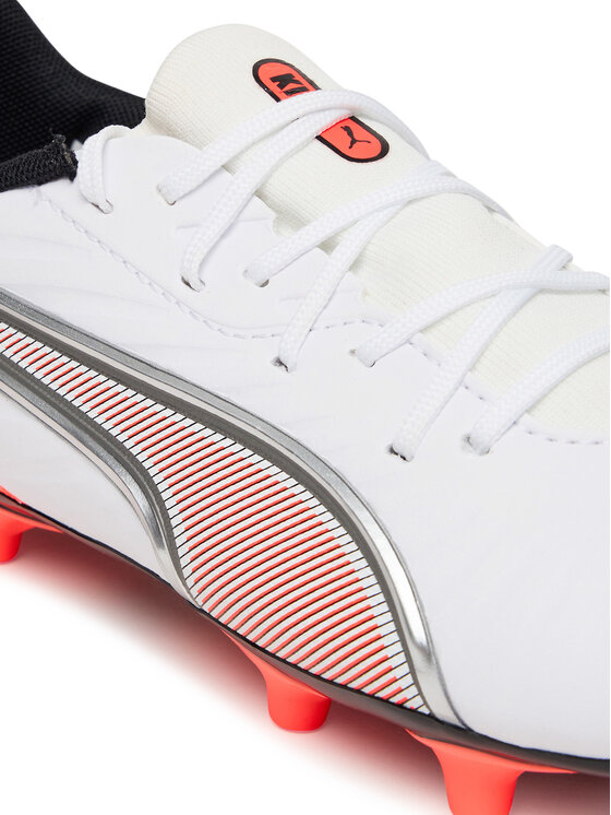Puma Puma Čevlji za nagomet King Match Fg/Ag Jr 108837 01 Bela