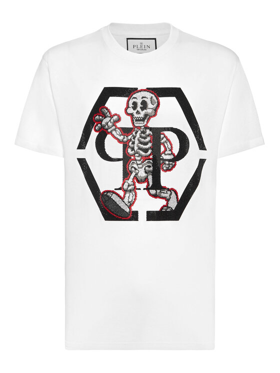 PHILIPP PLEIN PHILIPP PLEIN T-Shirt 15135 Biały Regular Fit