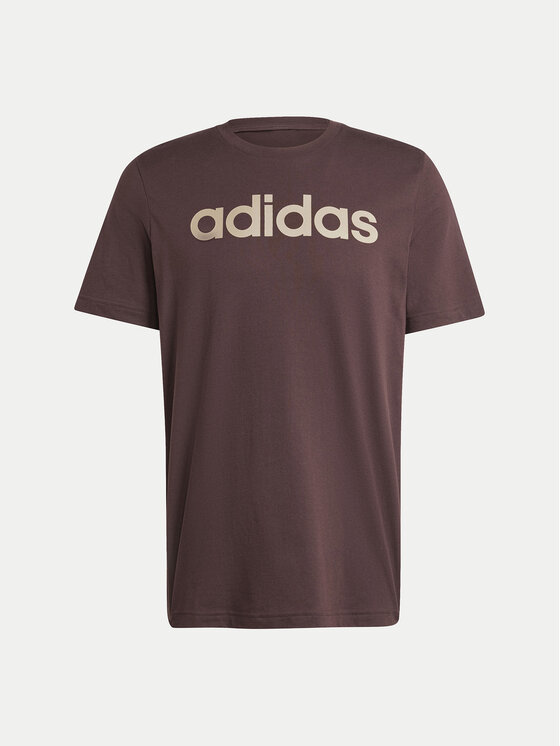 adidas adidas T-Shirt Essentials Linear Logo IZ4768 Braun Regular Fit
