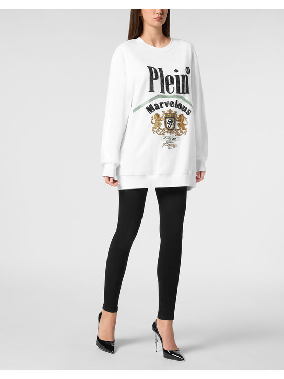 PHILIPP PLEIN PHILIPP PLEIN Bluza 22289 Biały Regular Fit
