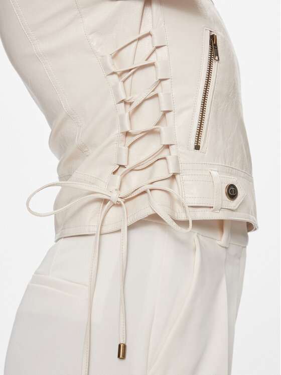 TWINSET TWINSET Jakna od imitacije kože 241TP2300 Bež Regular Fit