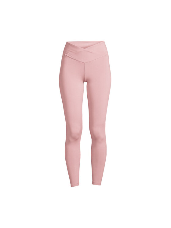 Casall Casall Legginsy Overlap High Waist Tights Różowy Slim Fit