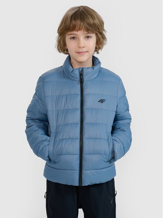 4F 4F Vatovaná bunda 4FJWSS25TDJAM520-32S Modrá Regular Fit