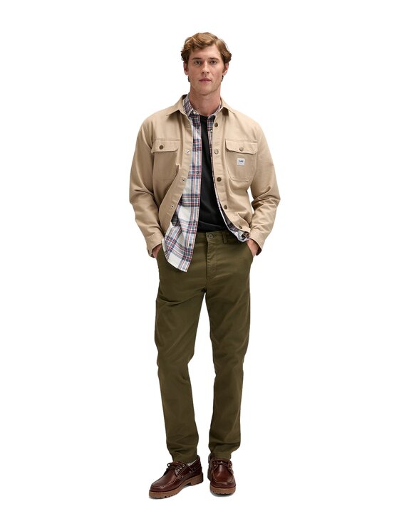 Lee Lee Koszula 112376545 Beżowy Regular Fit