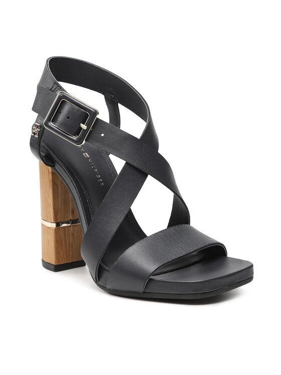 Tommy Hilfiger Tommy Hilfiger Szandál Hardware Block High Heel FW0FW07016 Sötétkék