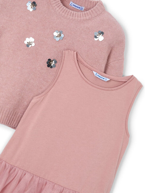 Mayoral Mayoral Трикотажна сукня 4918 Рожевий Regular Fit