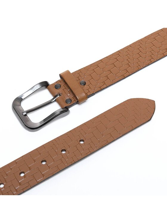 Mustang Mustang Pasek Męski BELT Brązowy