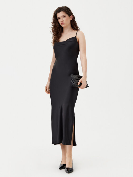 HUGO HUGO Kokteilinė suknelė Kaparti-1 50533629 Juoda Regular Fit