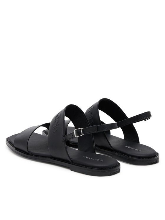 Calvin Klein Calvin Klein Sandały Flat Sandal - He HW0HW02377 Czarny