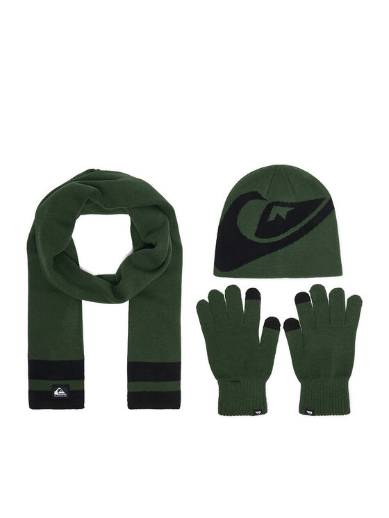 Quiksilver Quiksilver Набір шапка, шарф і рукавиці CWBEO-QS-SM346-001-AW26 Зелений