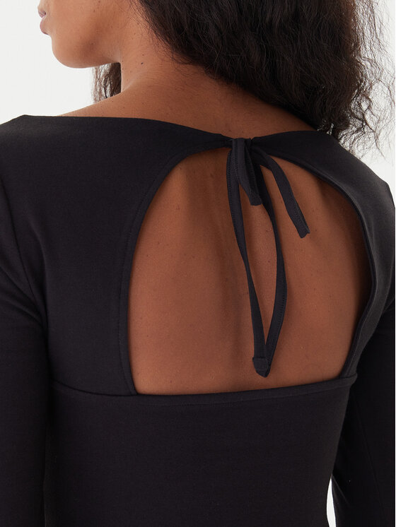 Tommy Jeans Tommy Jeans Bluse DW0DW21548 Schwarz Slim Fit