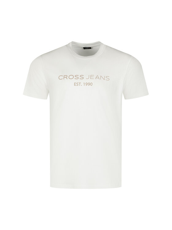 Cross Jeans Cross Jeans T-Shirt 16154-028 Beżowy Regular Fit