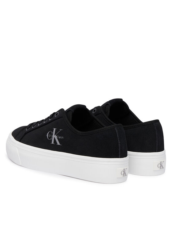 Calvin Klein Calvin Klein Laisvalaikio batai Vulc Flatf Laceup Suede HW0HW03088 Juoda
