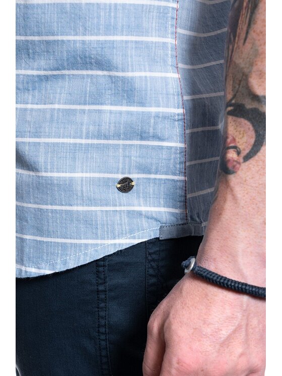 Mustang Mustang Camicia CHRIS STRIPE SHIRT Blu Regular Fit