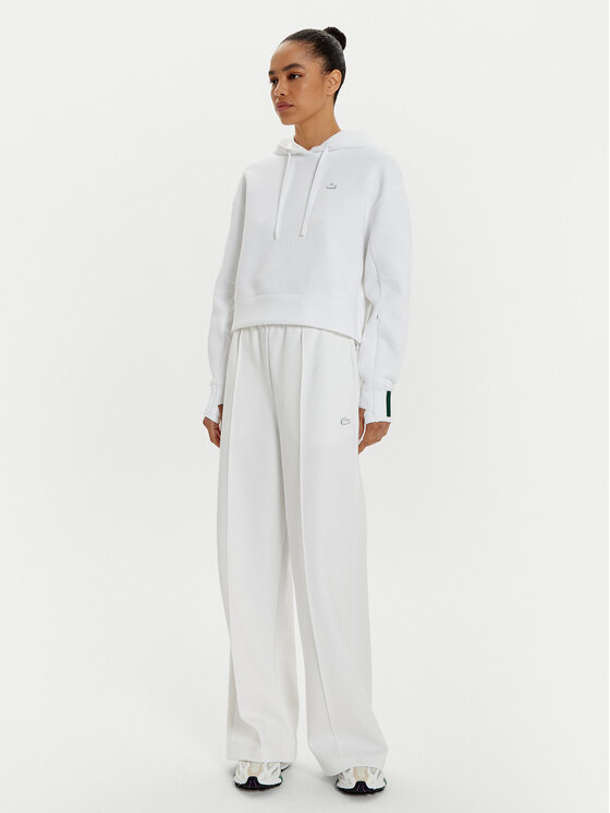 Lacoste Lacoste Teplákové nohavice XF7374 Biela Wide Leg