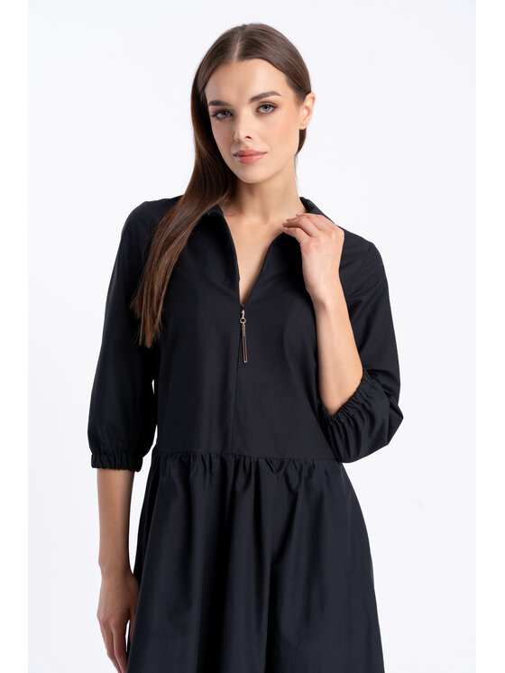 CLICK CLICK Φόρεμα καθημερινό 60-6164 Μαύρο Regular Fit