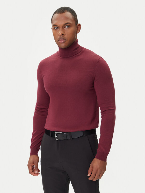 HUGO HUGO Bluză cu gât San Thomas-M 50474174 Vișiniu Regular Fit