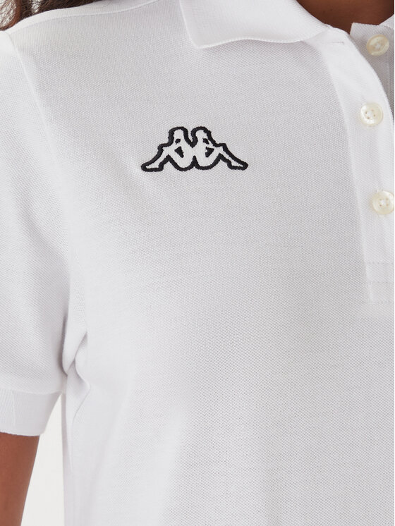 Kappa Kappa Tricou polo Logo Sharas Wss 302B3C0 Alb Regular Fit