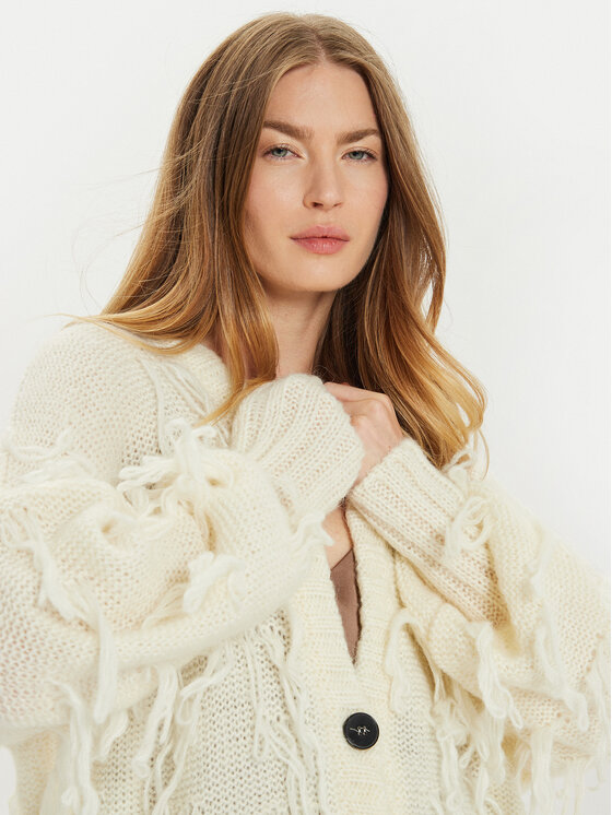 ViCOLO ViCOLO Pletena jopica 33034S Écru Relaxed Fit