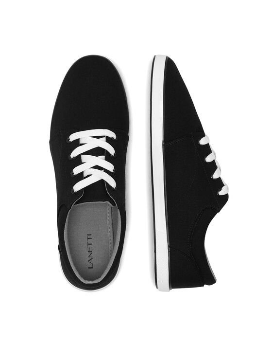 Lanetti Lanetti Sneakers aus Stoff MS20347-11 Schwarz