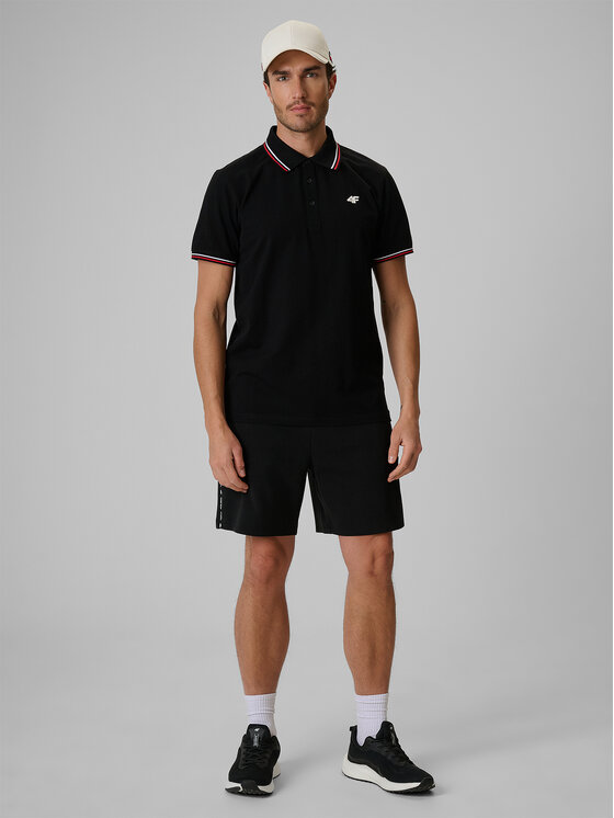 4F 4F Szorty sportowe STREFA KIBICA Czarny Regular Fit