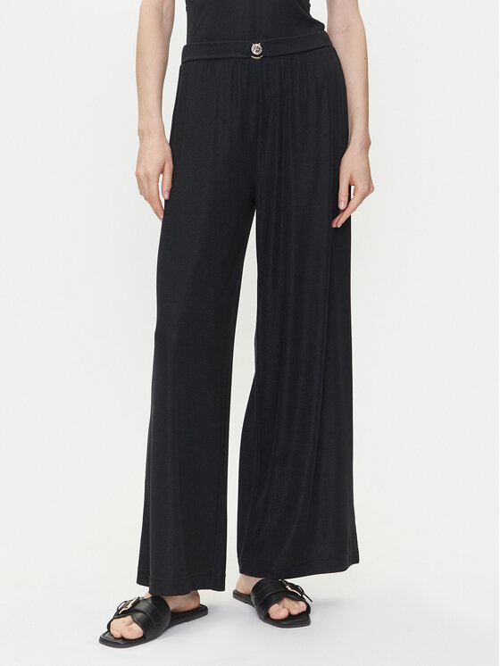 Emporio Armani Bavlnené nohavice EW000594 AF12206 FC043 Čierna Wide Leg