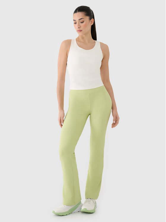 4F 4F Spodnie dresowe EMPOWERED BY NATURE Zielony jasny Regular Fit