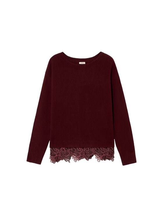 Oltre Oltre Maglione M141J005449N036 Bordeaux Baggy Fit