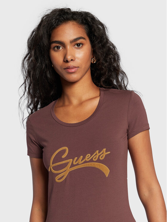 T-shirt Tinca W2BI66 J1311 Marrone Regular Fit