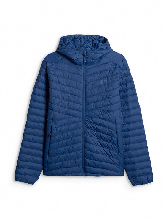 4F 4F Kurtka puchowa BASIC+ Granatowy Regular Fit