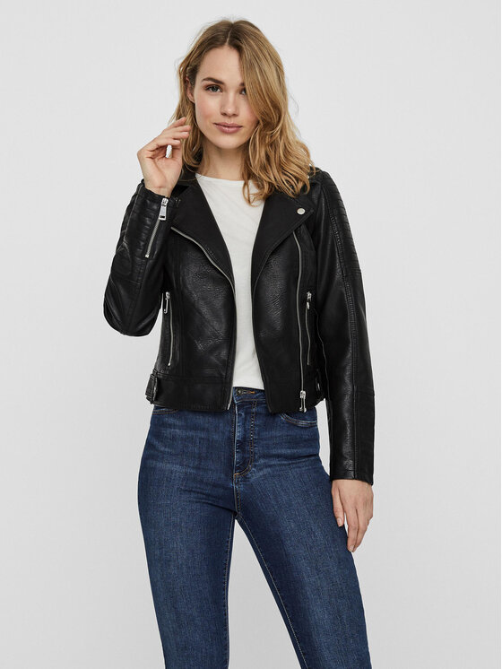Vero Moda Vero Moda Műbőr dzseki Kerri 10228728 Fekete Regular Fit