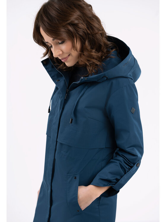 山さん Volcano Płaszcz przejściowy J-ANJA Granatowy Regular Fit | Modivo.pl