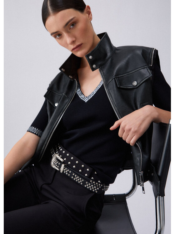 Liu Jo Liu Jo Sweter WA6222MS55N22222 Czarny Regular Fit