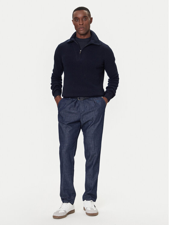 Bugatti Bugatti Pullover 7500-85566D Dunkelblau Regular Fit