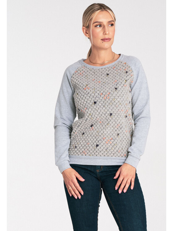 FIGL FIGL Bluza M1046 Szary Regular Fit