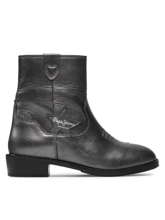 Cizme Pepe Jeans Western Metal PGS50175 Silver 934