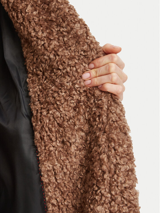 HUGO HUGO Umelý kožuch Malite-1 50570962 Hnedá Oversize