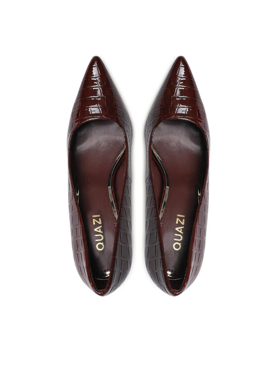 QUAZI QUAZI Čevlji z visoko peto LS5611-02D Bordo rdeča