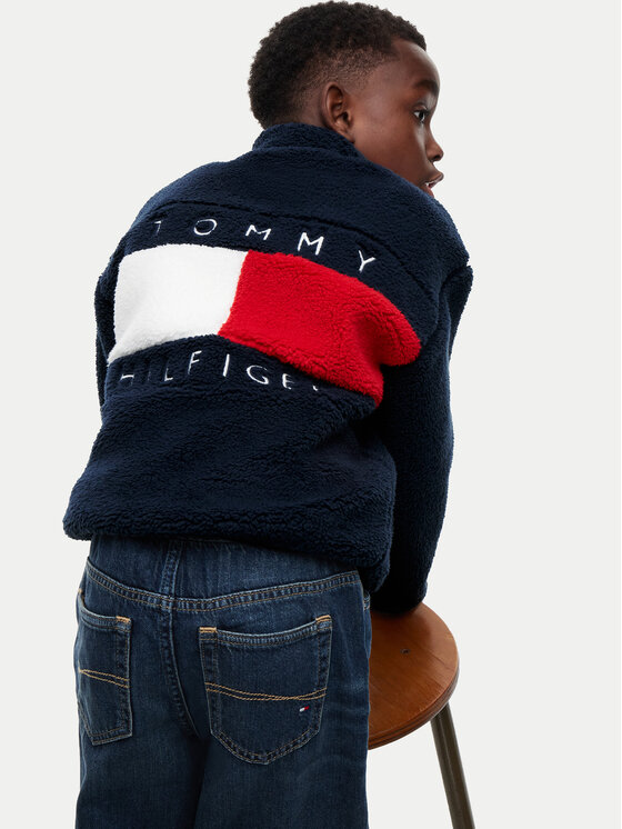Tommy Hilfiger Tommy Hilfiger Fleecová mikina KB0KB10634 Tmavomodrá Regular Fit